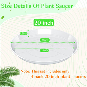 FUIJOL 20-inch saucer close-up of durable plastic and reusable design