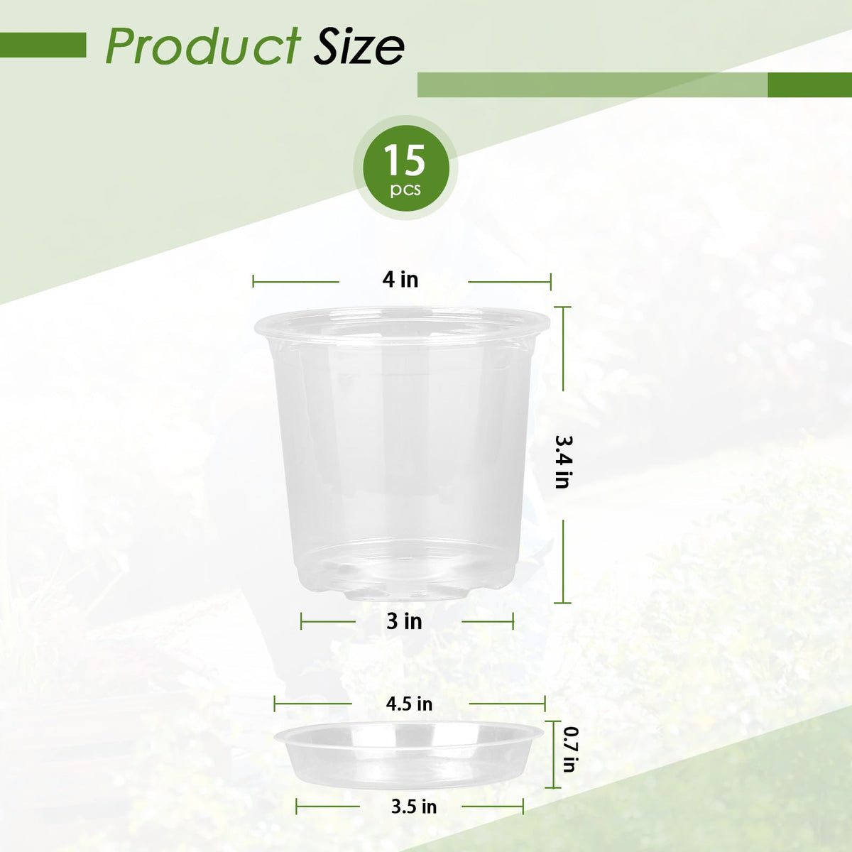 FUIJOL clear pot with drainage holes supports healthy root airflow
