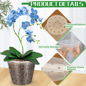FUIJOL 5-inch clear orchid pot offers space and visibility