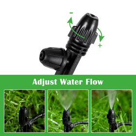 FULAIERGD 1/4 inch tubing emitter attached to irrigation line.