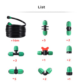 FULAIERGD 12mm ID 16mm OD tubing shown with flexible routing for gardens.