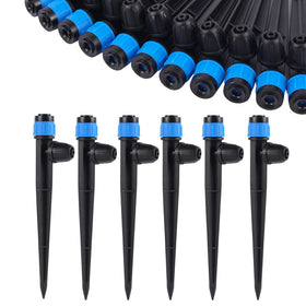 FULAIERGD 360 degree drip emitter blue for even watering of pots and beds
