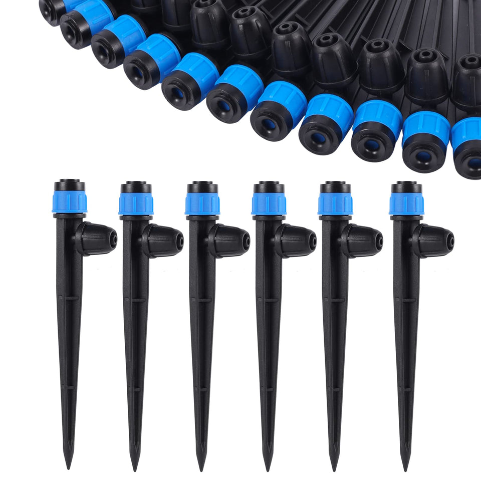 FULAIERGD 360 degree drip emitter blue for even watering of pots and beds