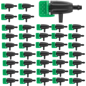 FULAIERGD 50pcs adjustable drippers for 1/4-inch tubing enable precise watering.