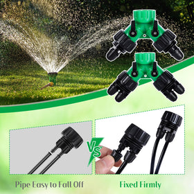 FULAIERGD 3/4in to 1/4in connection supports drip tubing setup
