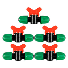FULAIERGD five-pack half-inch drip irrigation valves for precise water control.