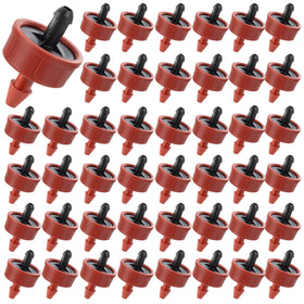 FulaiERGD 60pcs 1 GPH drippers ensure steady garden irrigation flow.