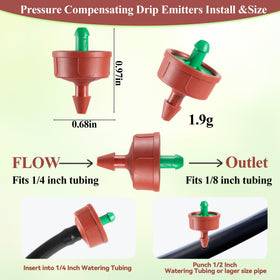 FULAIERGD 60-pack irrigation kit for multiple plants.