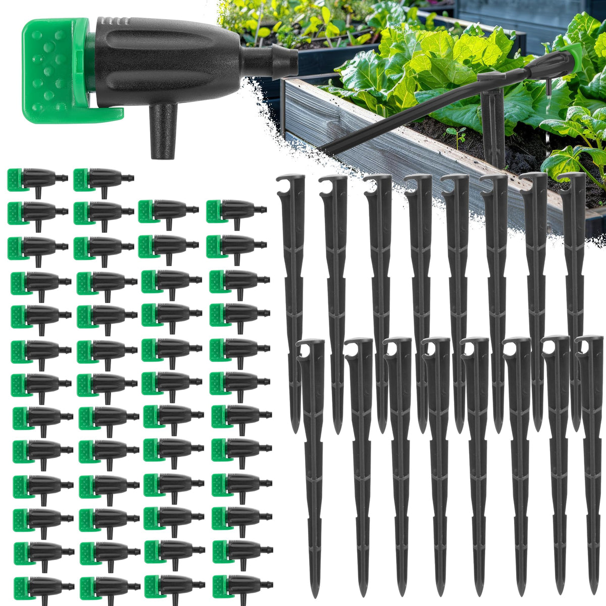 FULAIERGD adjustable dripper head delivers precise watering for pots and garden beds