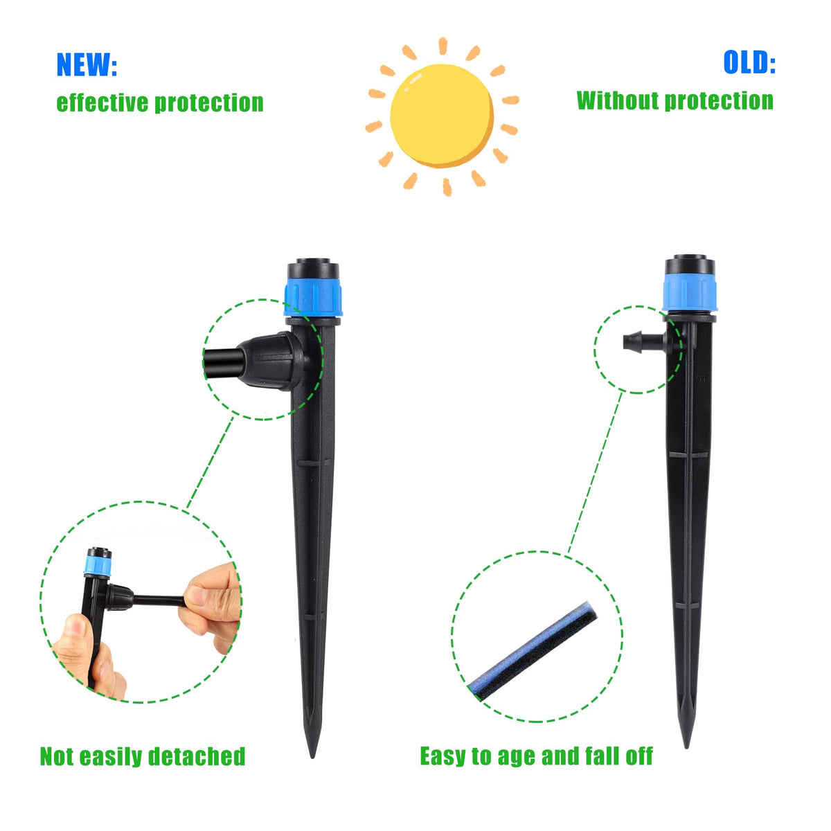 FULAIERGD arrow stake 5.5 inch for stable emitter placement in containers