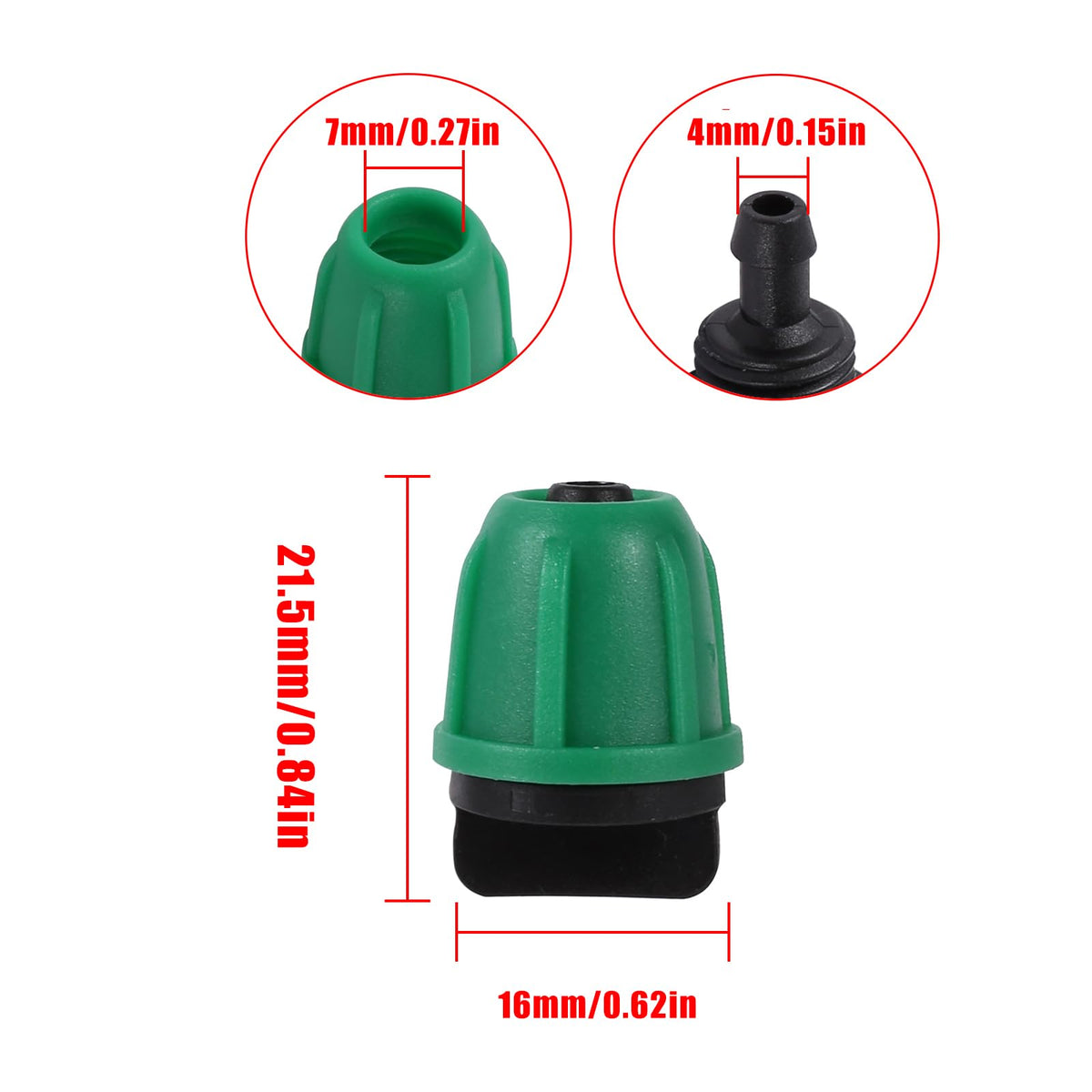 FULAIERGD barbed end plug assembly provides leak-proof tubing joins.