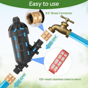 Fulaiergd brass connectors attached to garden hose for leak-free setup