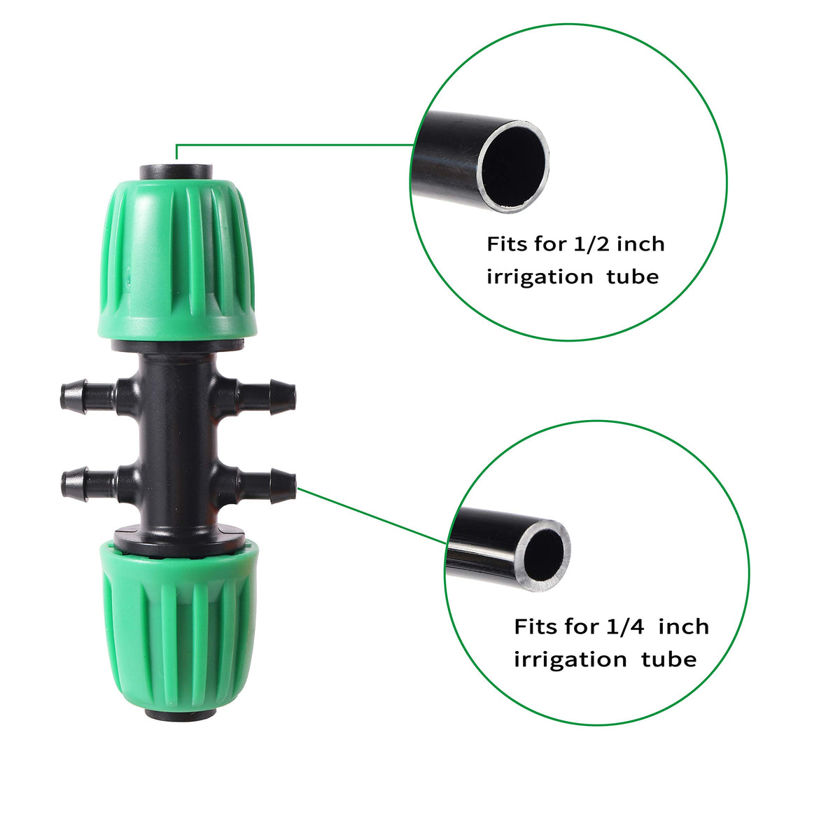 FULAIERGD DIY irrigation layout with tees and reducing tees for scalable watering.