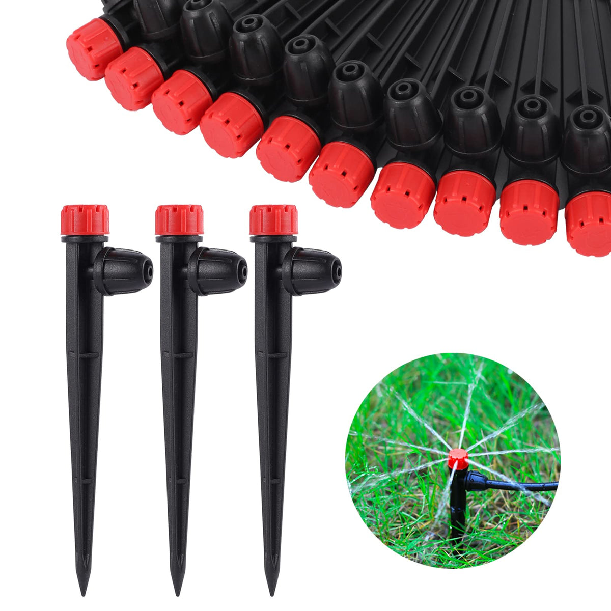 Fulaiergd drip emitter adjustable 360-degree flow for precise garden watering.