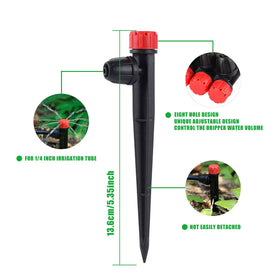Fulaiergd drip emitter connects to 4–7 mm tubing for quick setup.