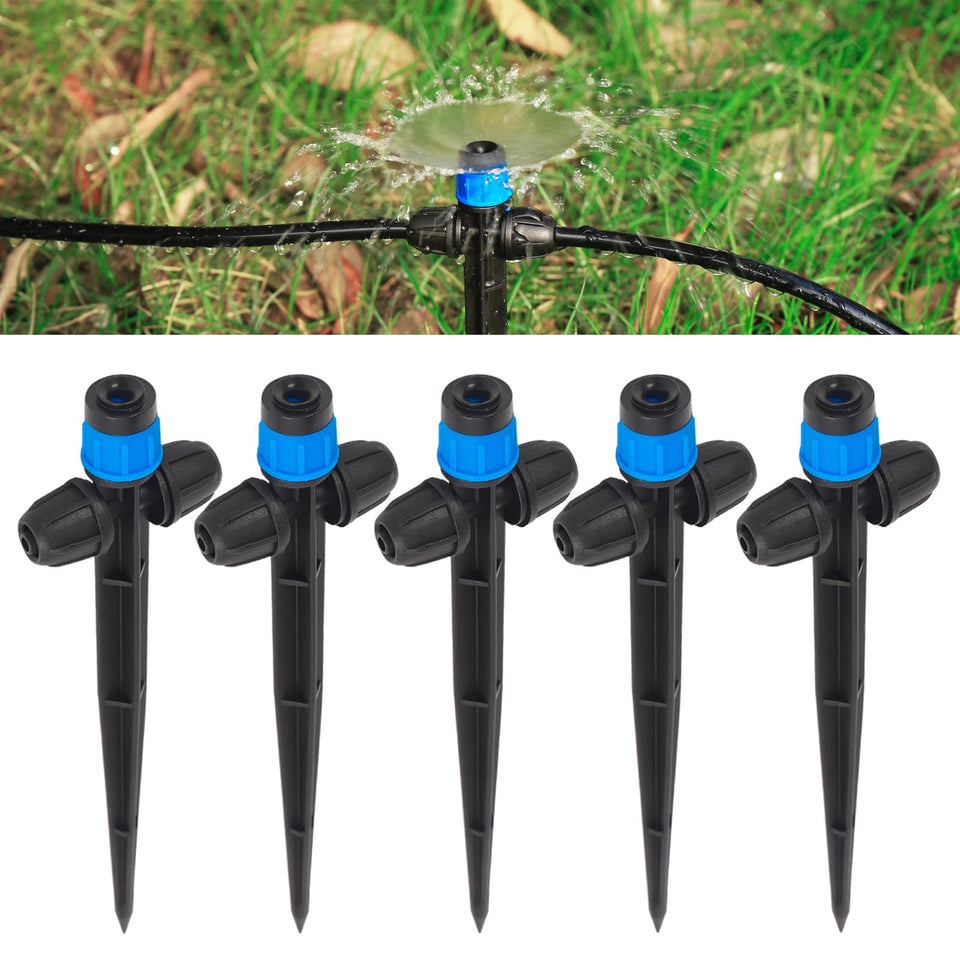 Fulaiergd drip emitter fan on 1/4 inch tubing for adjustable garden irrigation