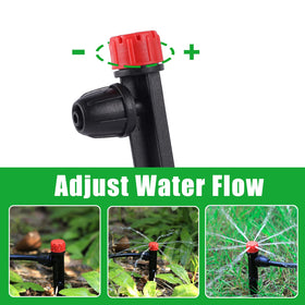 Fulaiergd adjustable flow illustration showing versatile watering patterns.