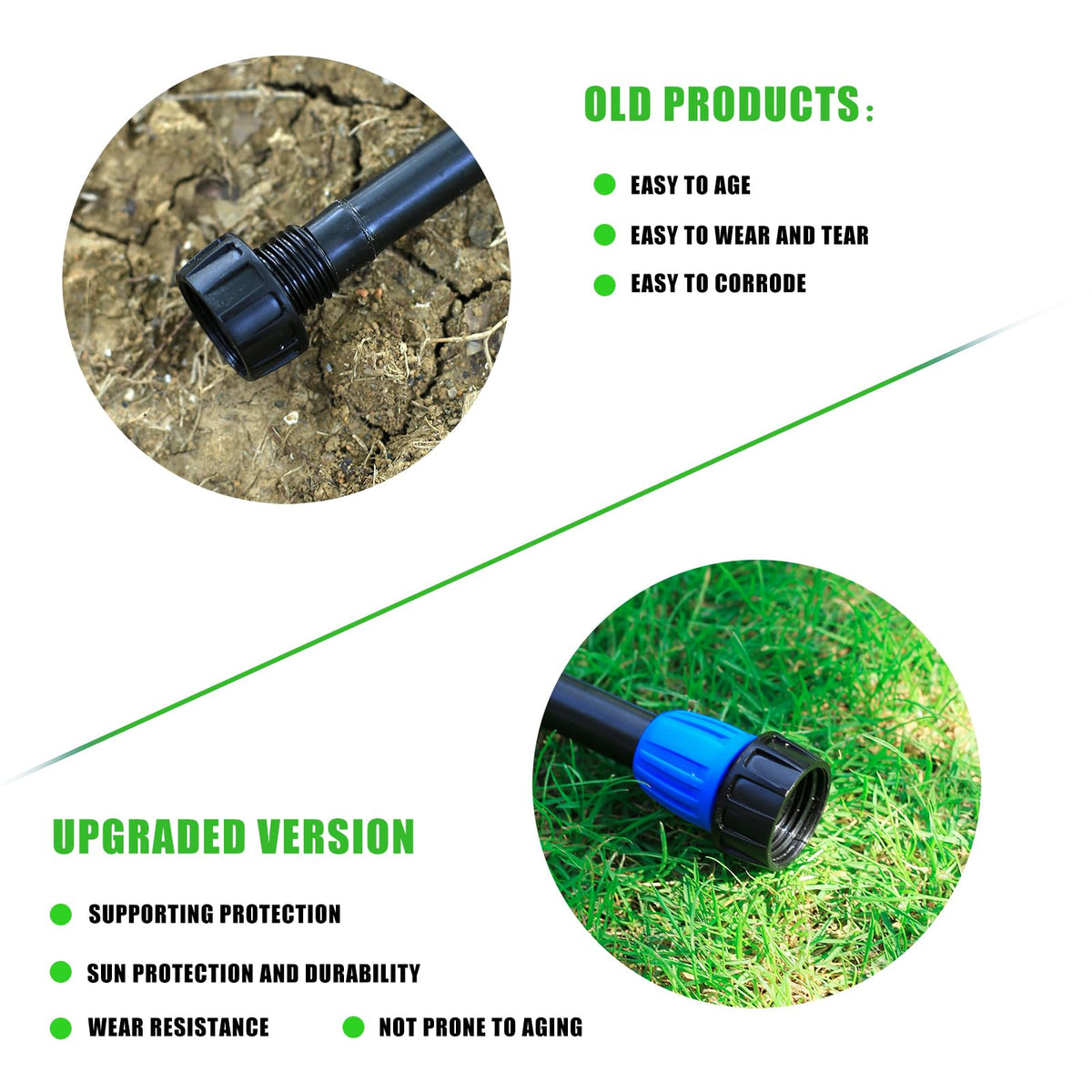 fulaiergd easy install drip irrigation connector with twist lock for leak free tubing