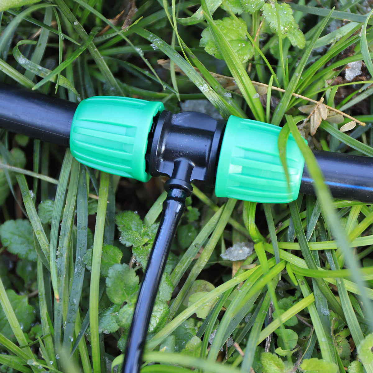 FULAIERGD garden drip setup using tee connector enables efficient water distribution