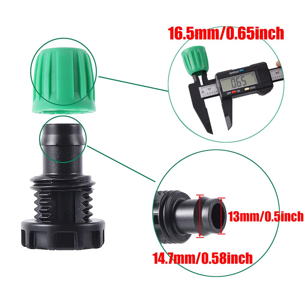 FULAIERGD hose adapter 3-4 to 1-2 facilitates emitter connections.