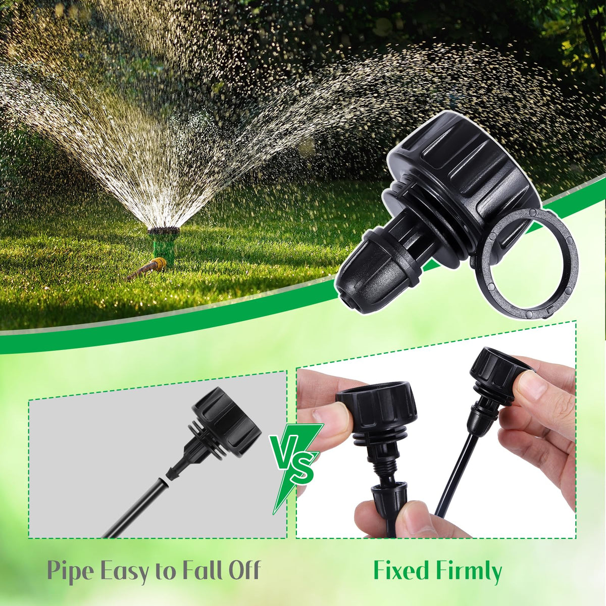 FULAIERGD compatible with hose splitters and timers for irrigation control.