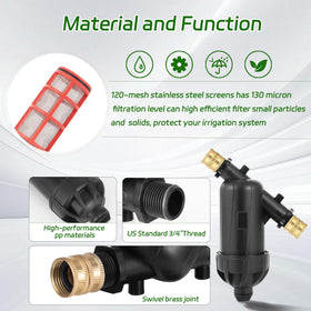 Fulaiergd inline filter installation on irrigation line for easy maintenance