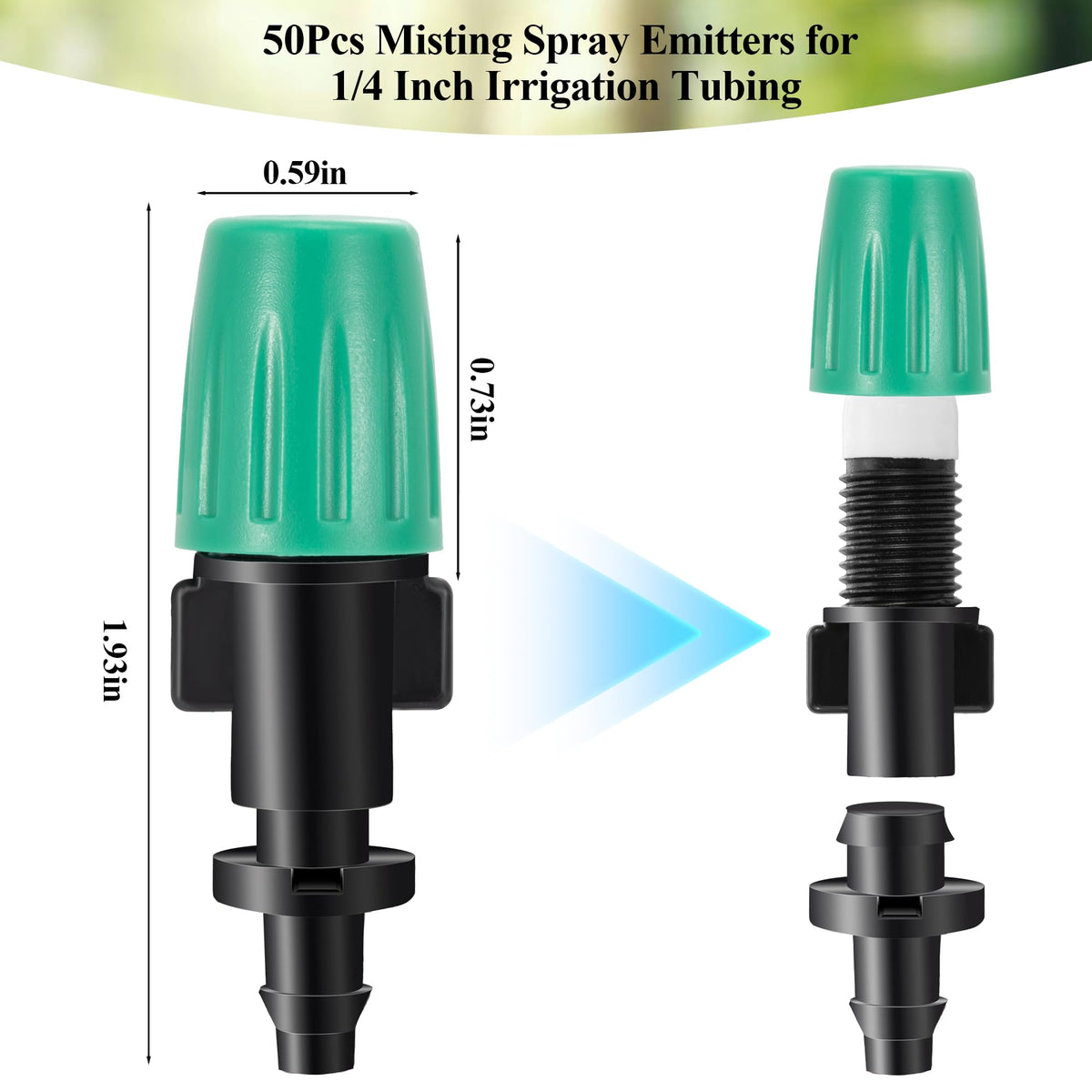 FULAIERGD micro misting emitter delivers precise spray for greenhouses.