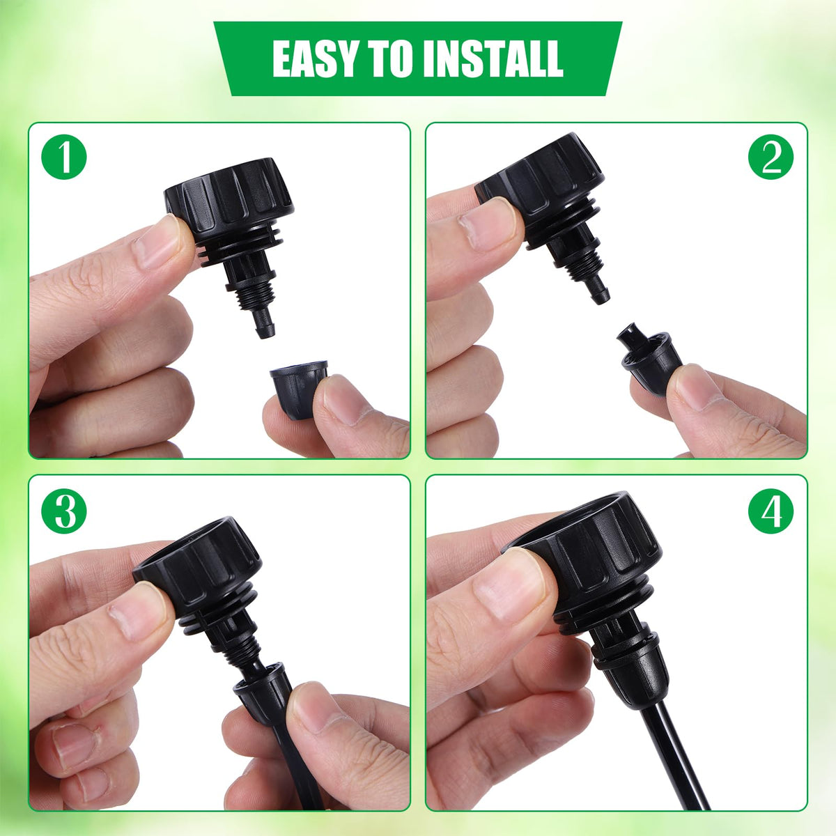 FULAIERGD five-pack adapters with rubber gaskets for leak-free setups.