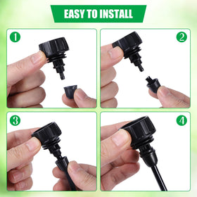 FULAIERGD five-pack adapters with rubber gaskets for leak-free setups.