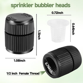 Fulaiergd bubbler head showing 360-degree rotation for full coverage watering.