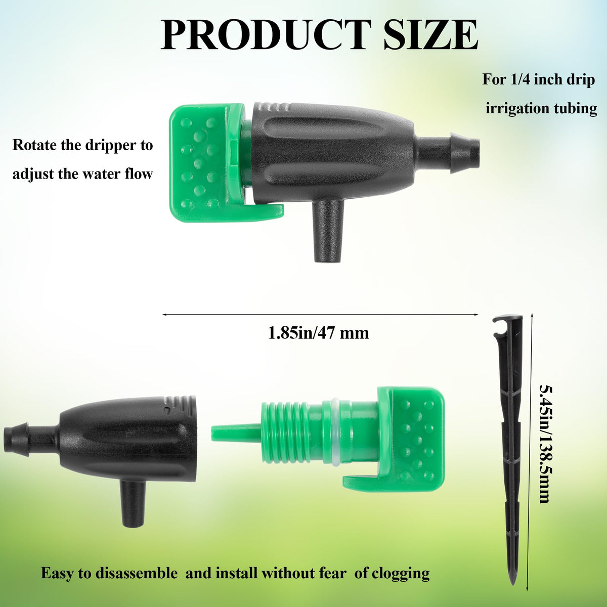 FULAIERGD tubing 1-4in connector enables flexible installation with drip lines