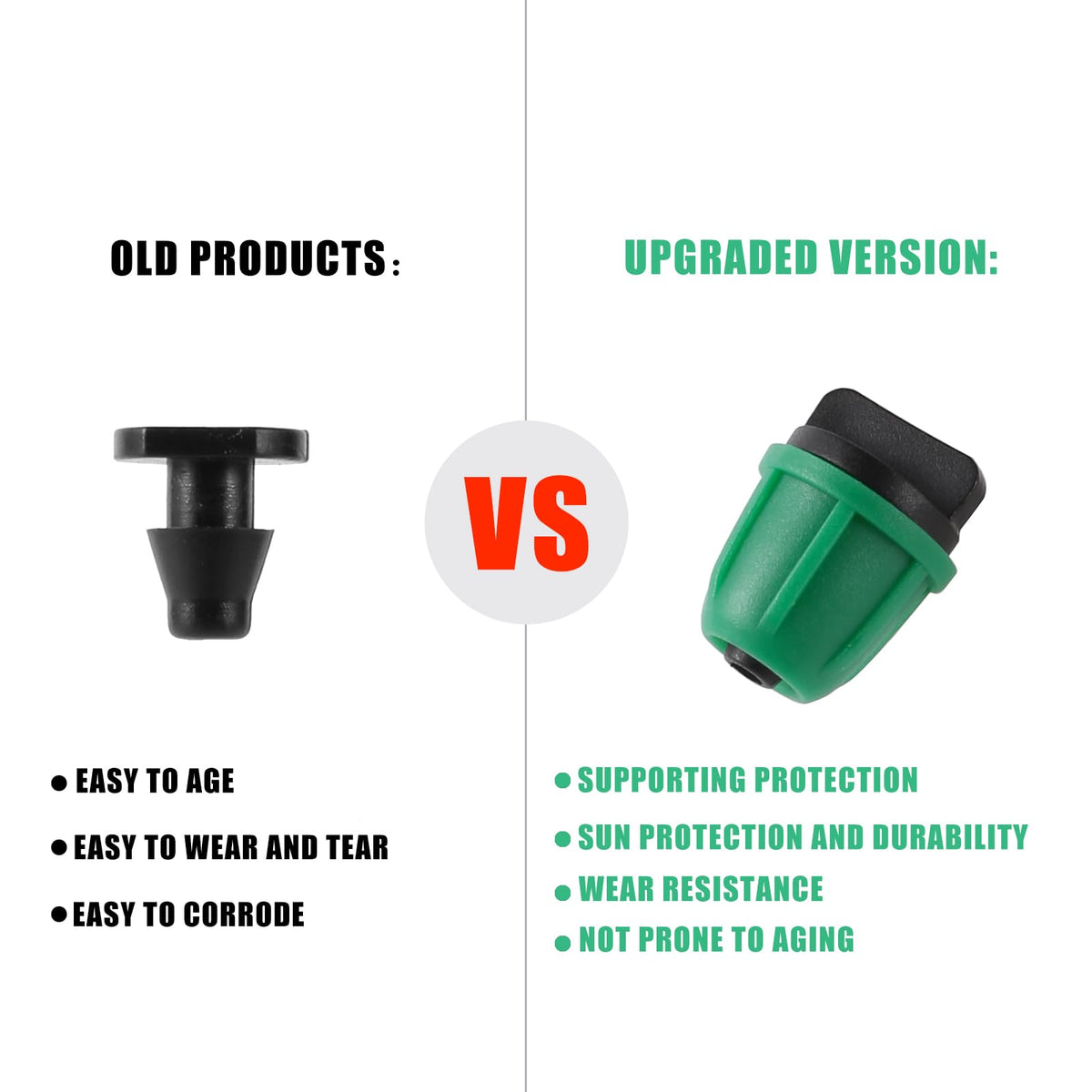 FULAIERGD twist-lock barbs secure tubing without tools.
