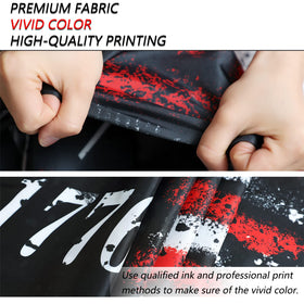 Fulaismgs 1776 flag shows double-sided printing for visibility from both sides.