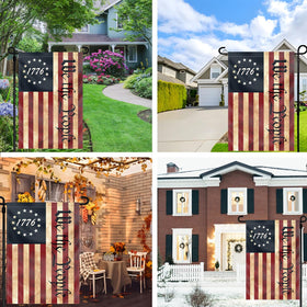 FULAISMGS We The People flag close-up stitching highlights durability