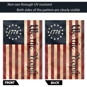 FULAISMGS We The People flag with top sleeve for quick mounting