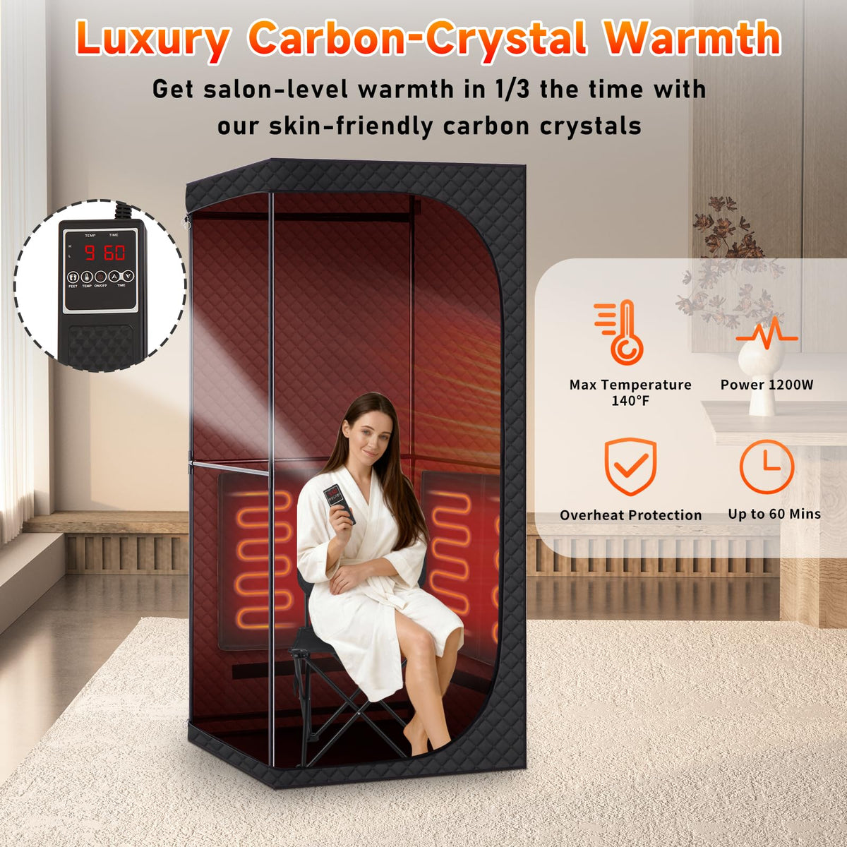 Fulove insulated sauna tent highlights heat retention