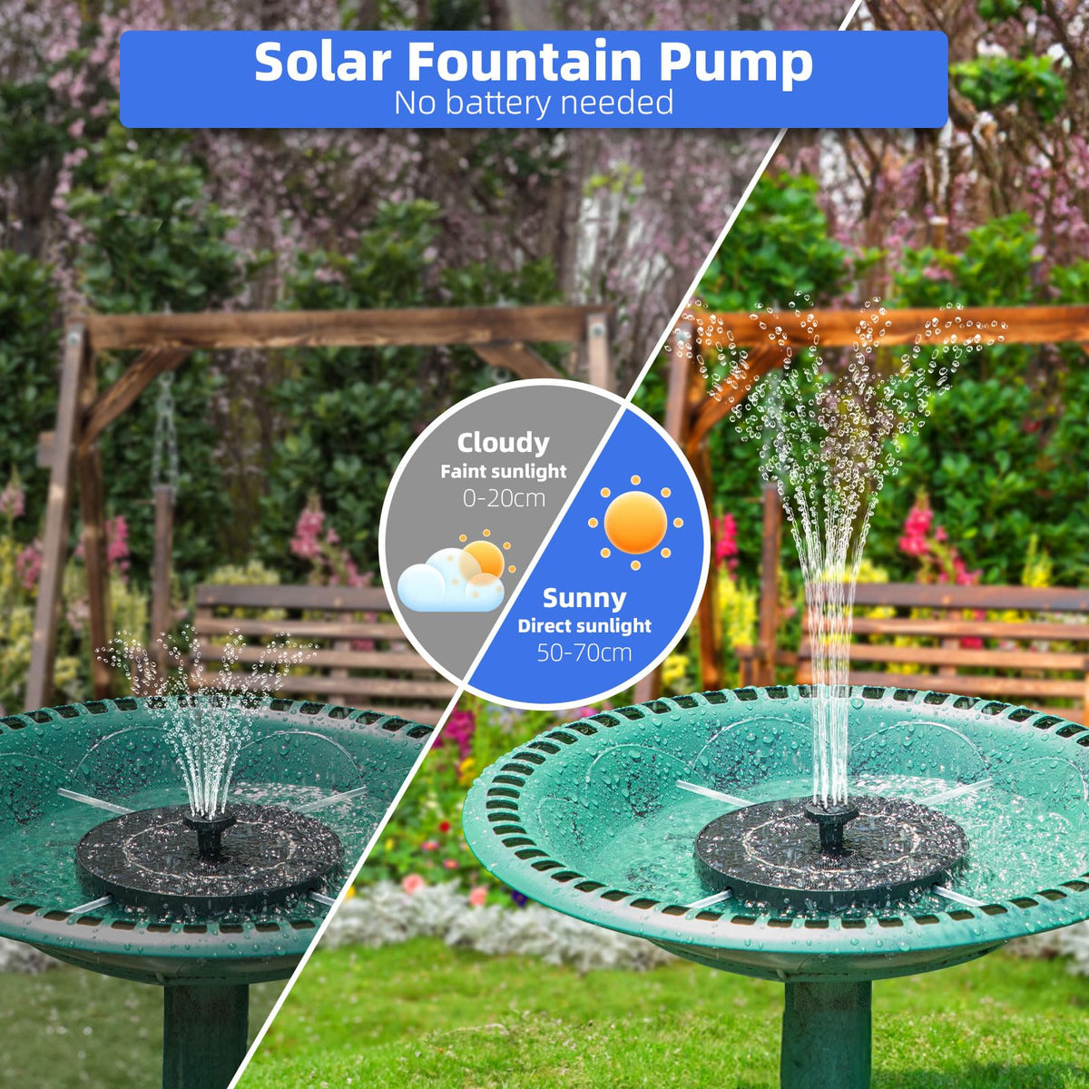 Fulsren solar fountain rail holders keep lines tidy and prevent pond edge clashes.