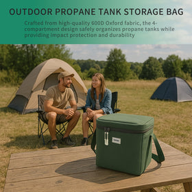 Fulvitaly camping storage bag in use for tailgating and RV trips