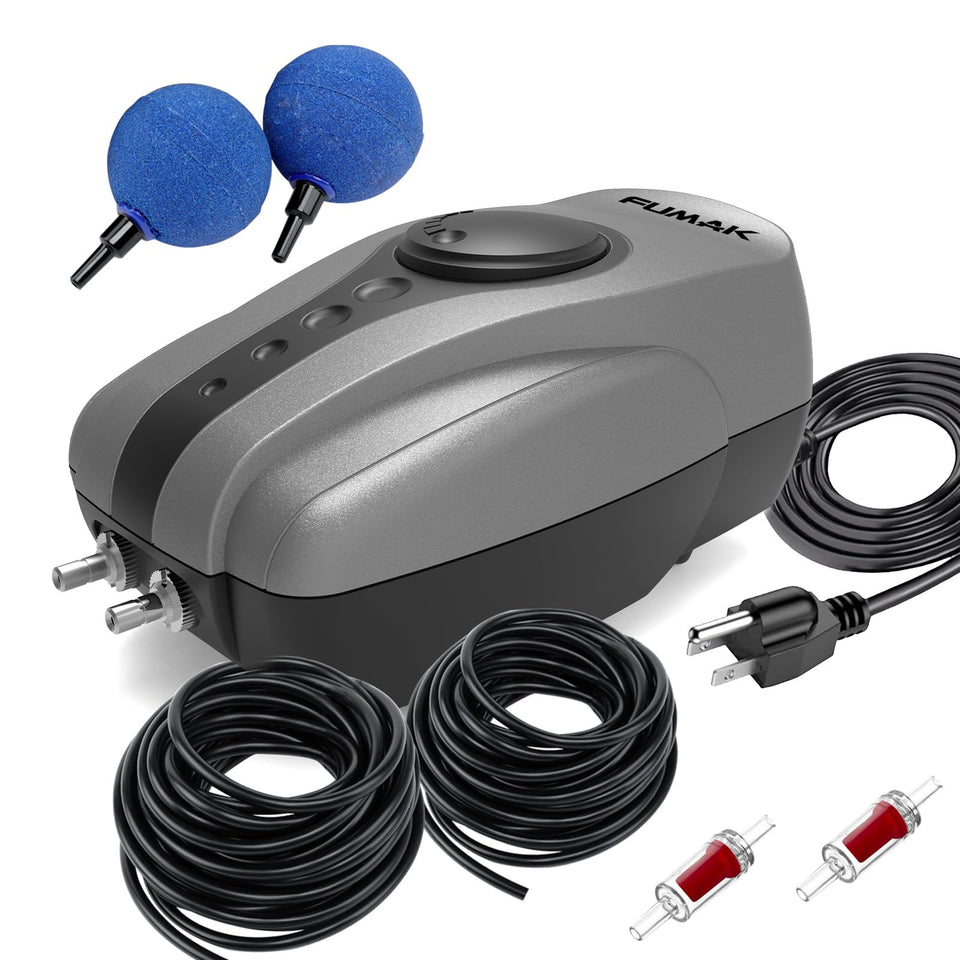 FUMAK all-in-one pond aerator package showing complete setup for efficient aeration.