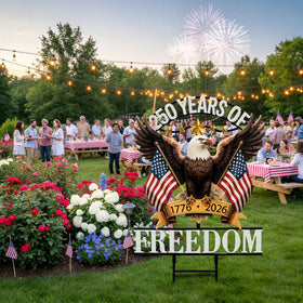 Fumete 1776-2026 banner-styled stake marks a historic milestone