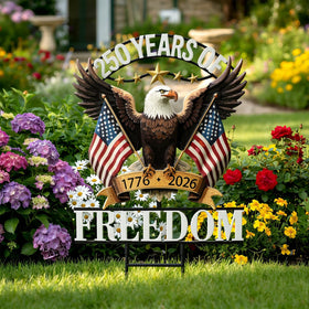 Fumete 250th Anniversary eagle stake decor elevates garden patriotism