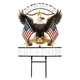 Fumete garden ornament serves as a timeless patriotism focal point