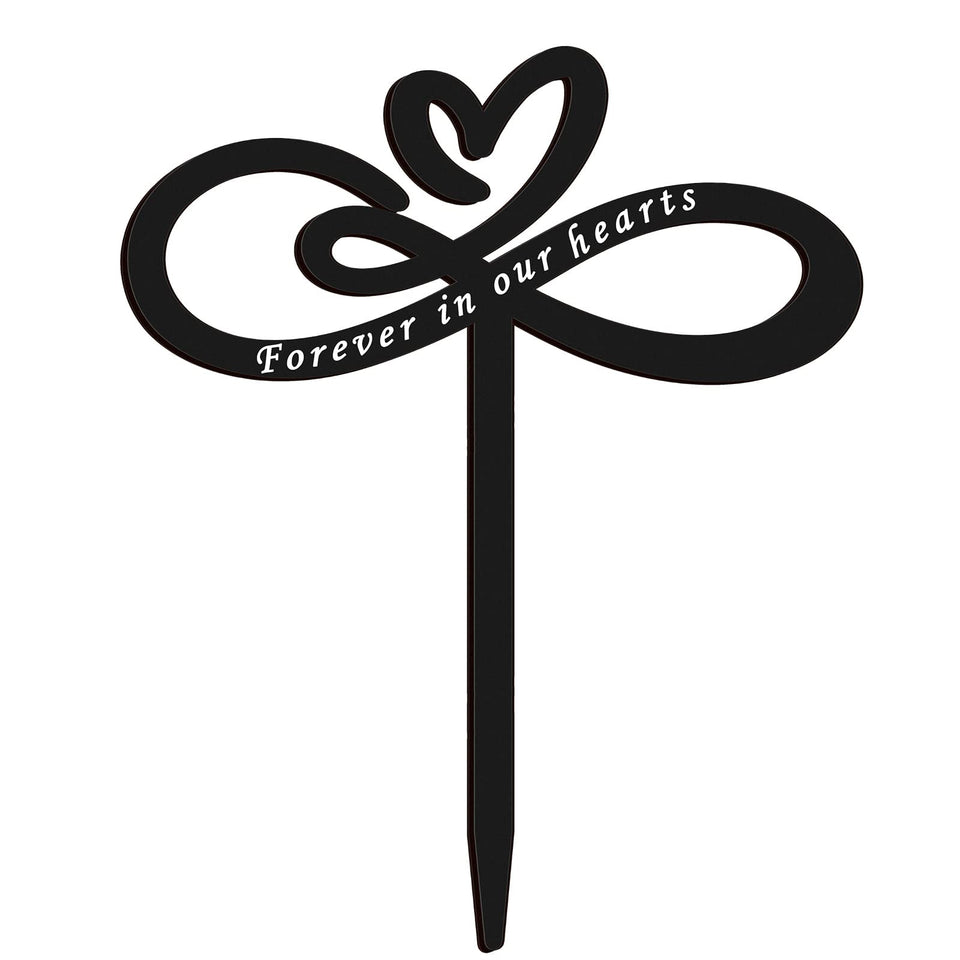 Fumete heart memorial stake marks graves and gardens with lasting visibility.