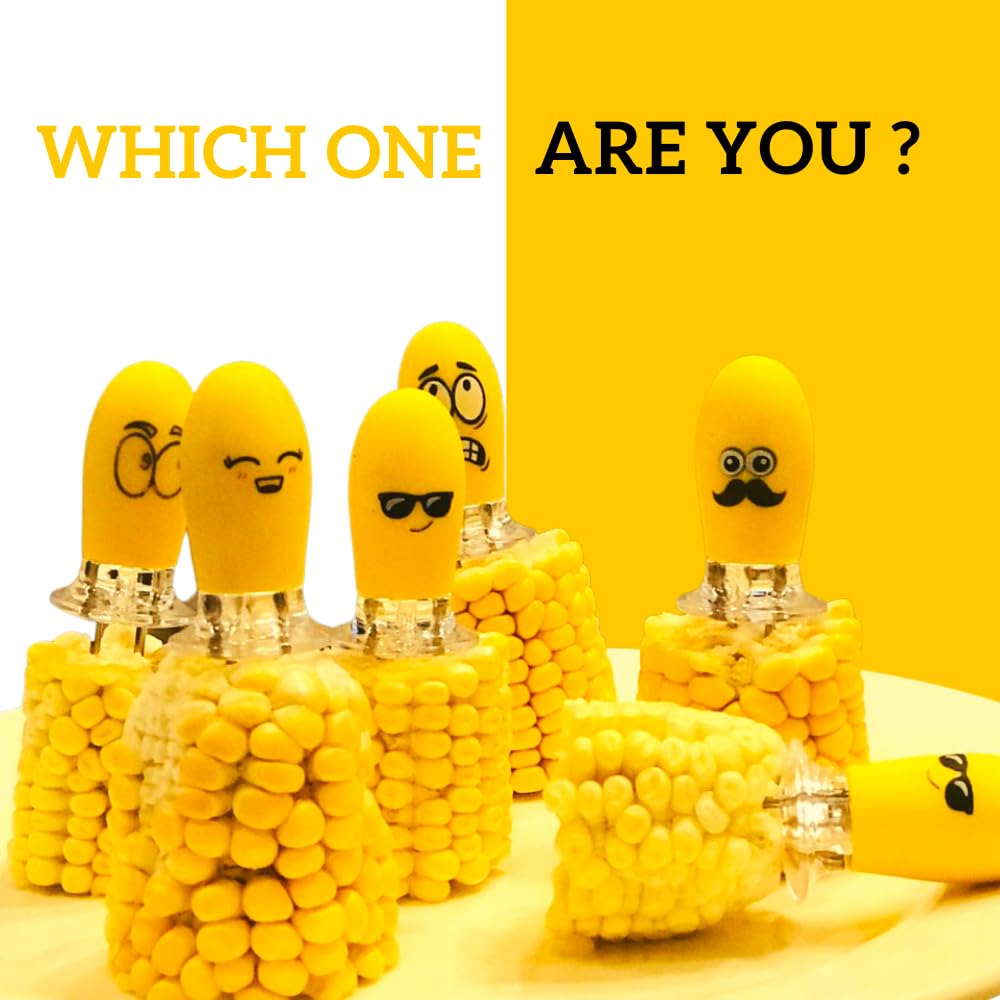 Fumiko interlocking corn holders help keep cobs steady during sharing.