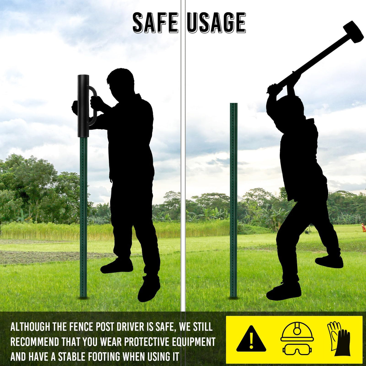 Fumingpal Driver compatible with wooden, metal, T and U posts.