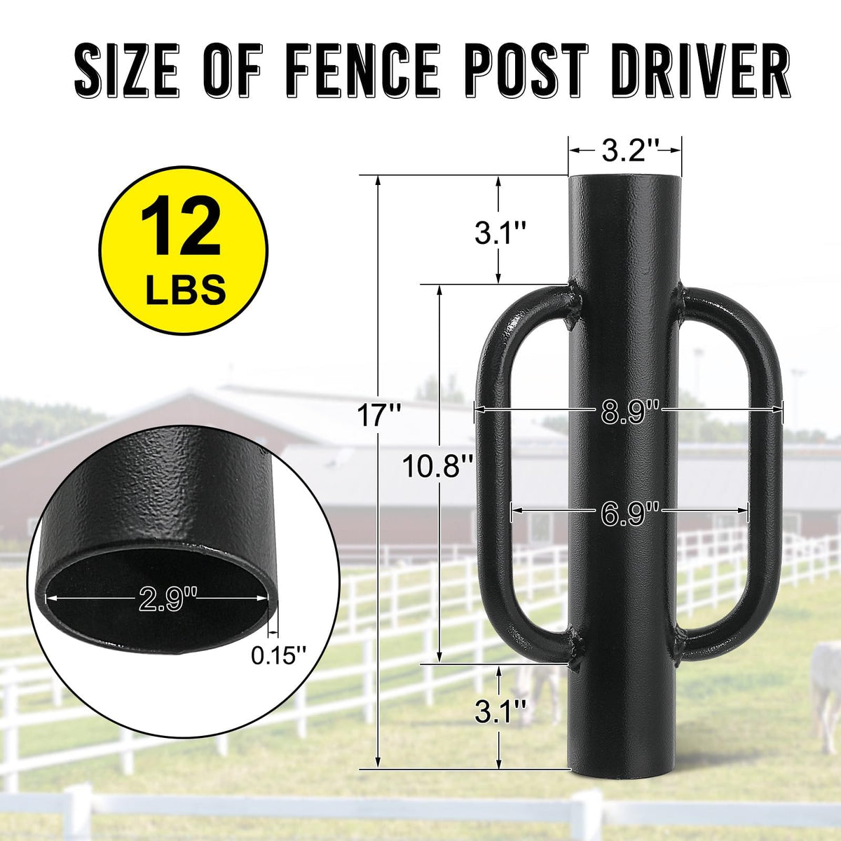 Fumingpal Post Driver with ergonomic handles for comfortable, controlled operation.