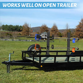 Base with locking holes keeps the rack steady during transit.