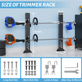 Two included locks secure trimmers against theft when parked.