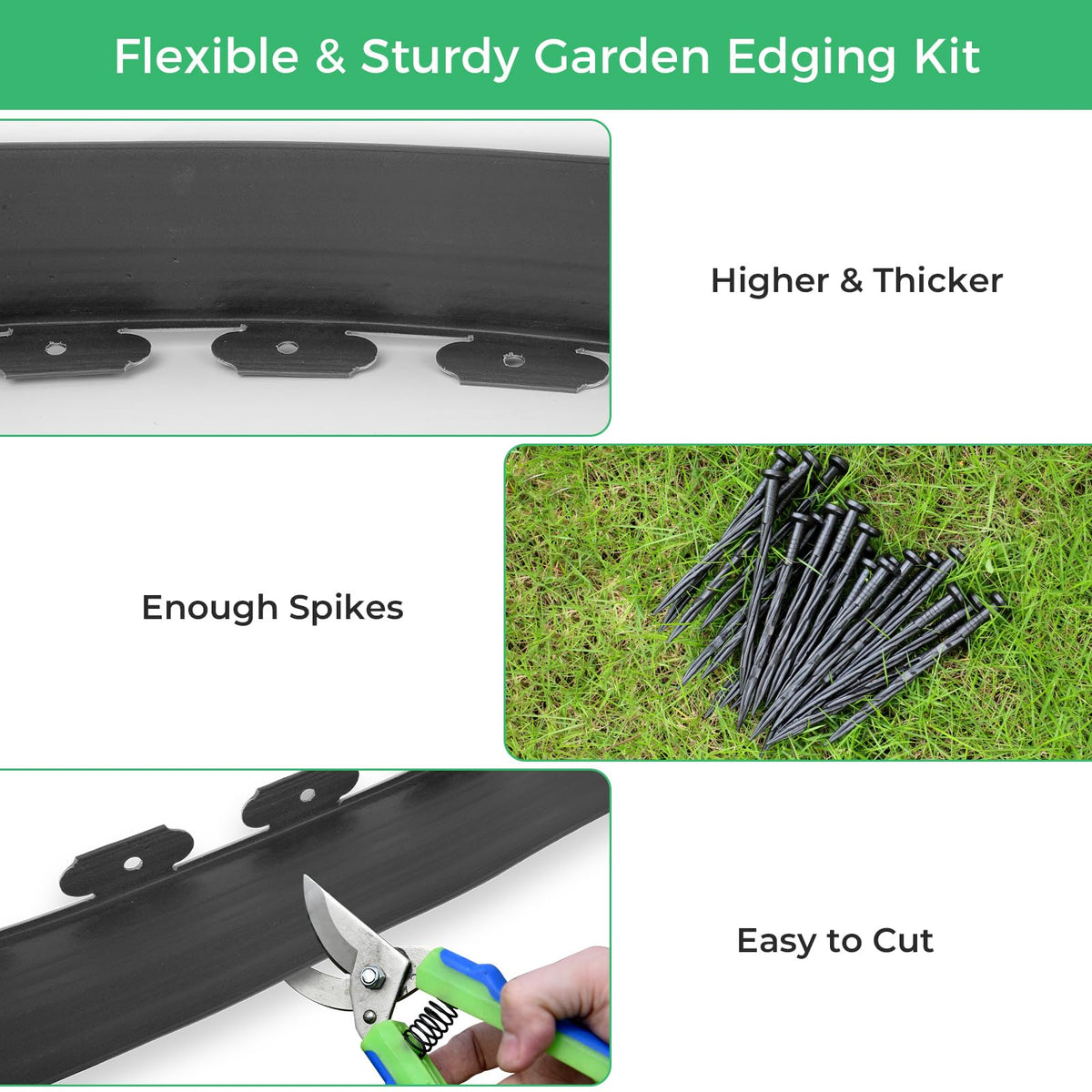 FunFanso black edging borders lawn and path for a neat look
