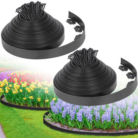 FunFanso edging border close-up, 2-inch width, defines the lawn edge
